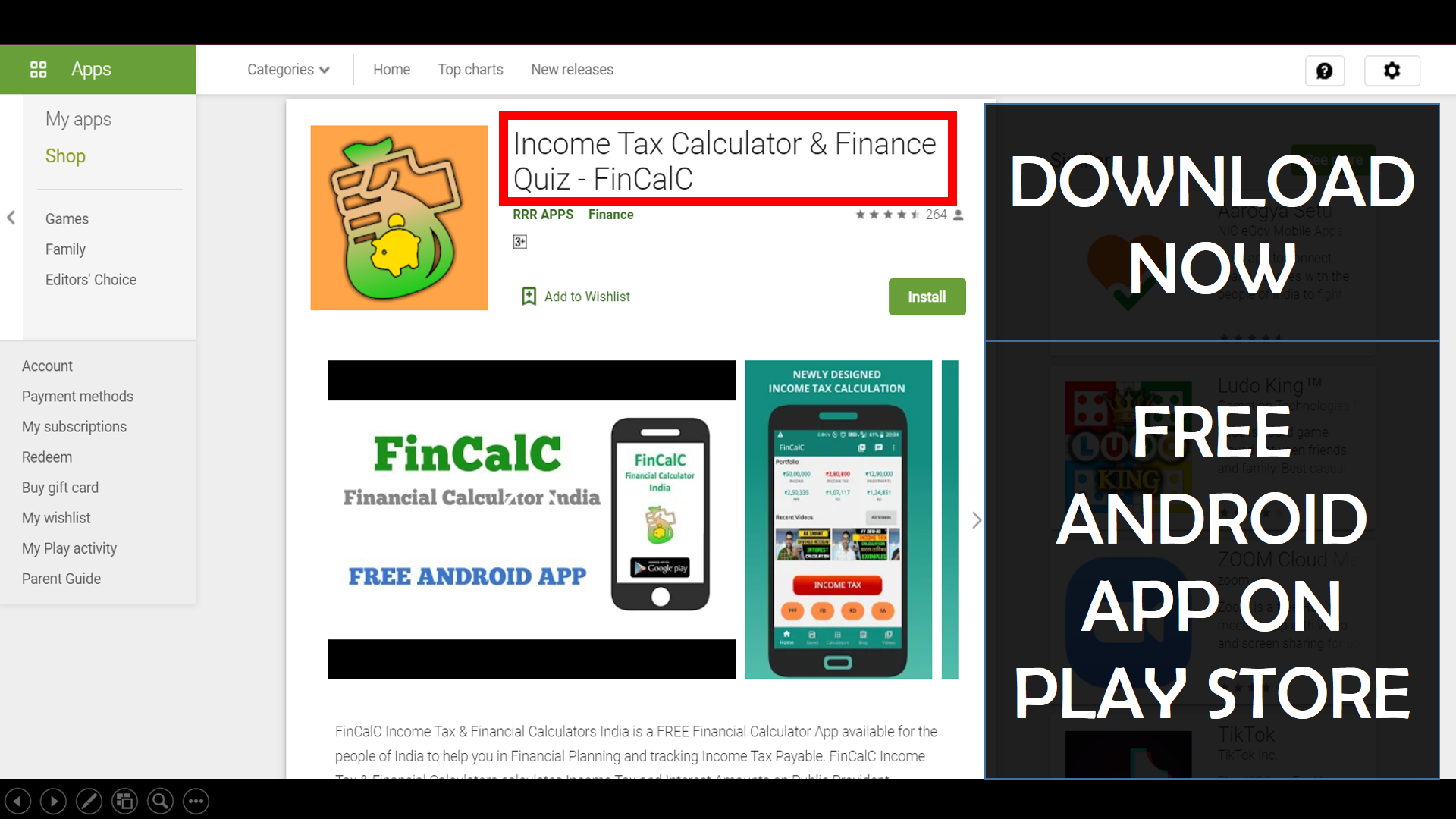 FinCalC Android App