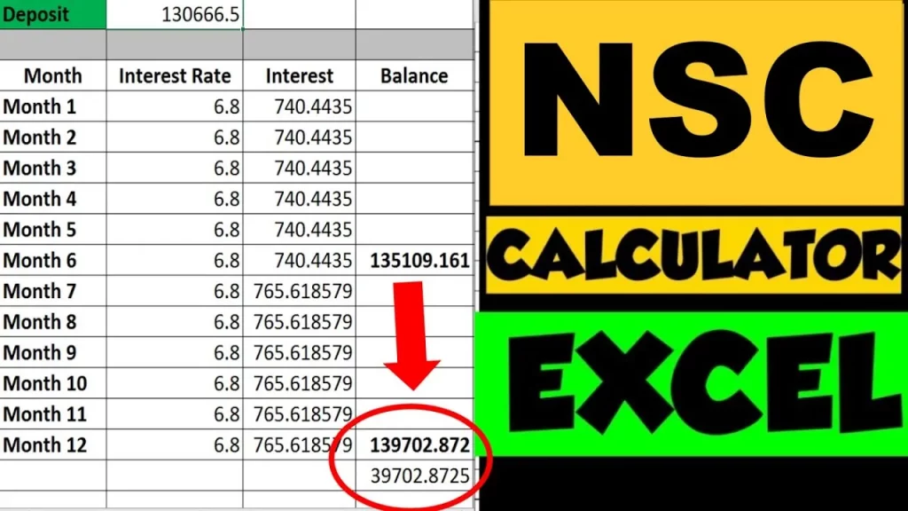 NSC Calculator excel video