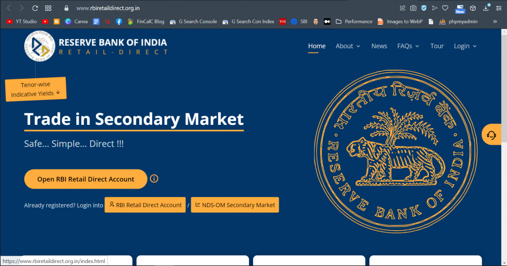 RBI Retail Direct Scheme Official Website