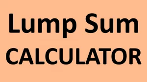 mutual fund lump sum calculator