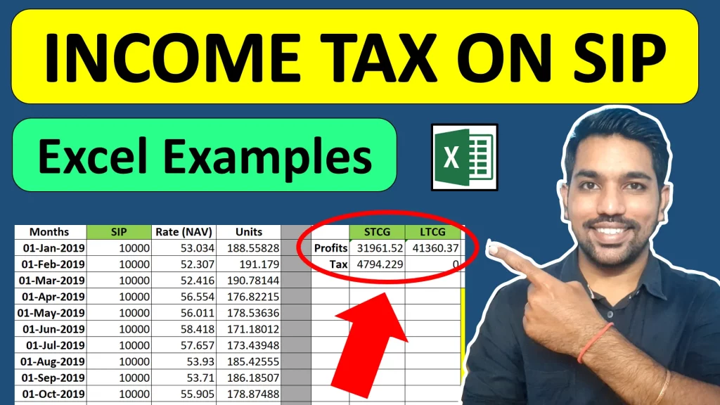 income tax on sip excel examples stcg and ltcg taxation sip video
