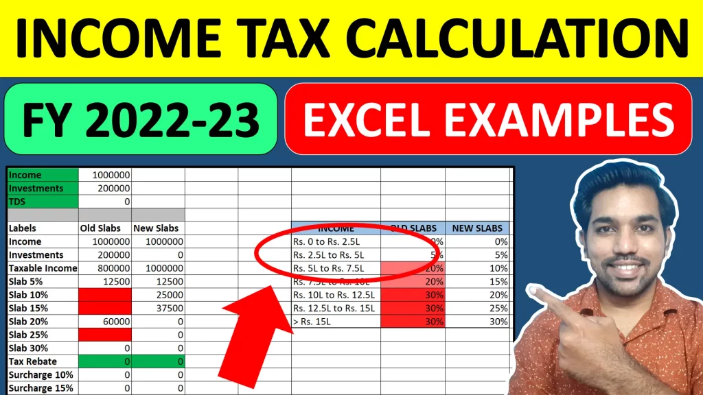 income tax calculator FY 2022-23 excel