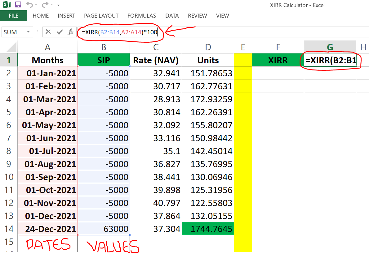 How To Calculate Xirr In Mutual Fund Excel Fincalc Blog 9986