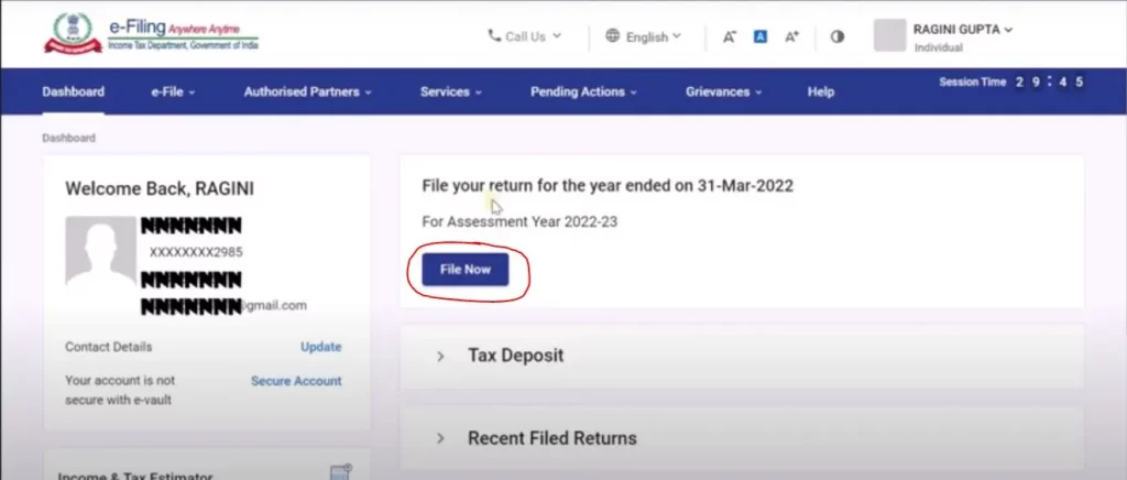 File ITR to change tax regime