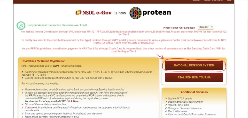 How to Open NPS Account - NPS official Website