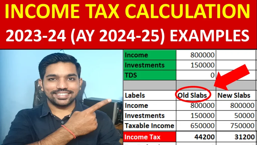 how to calculate income tax 2023-24 excel income tax calculation examples video
