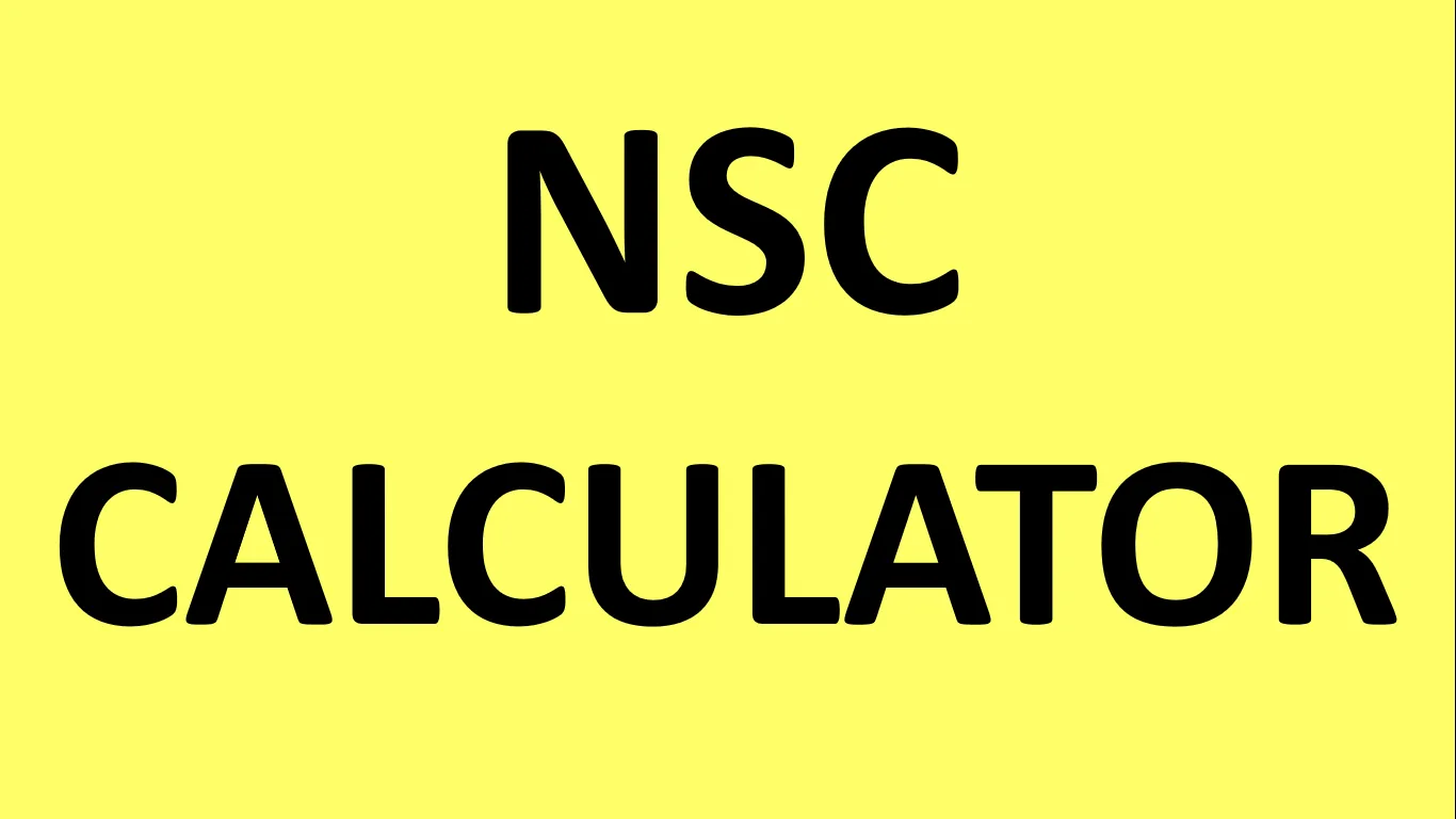 NSC Calculator National Saving Certificate FinCalC Blog