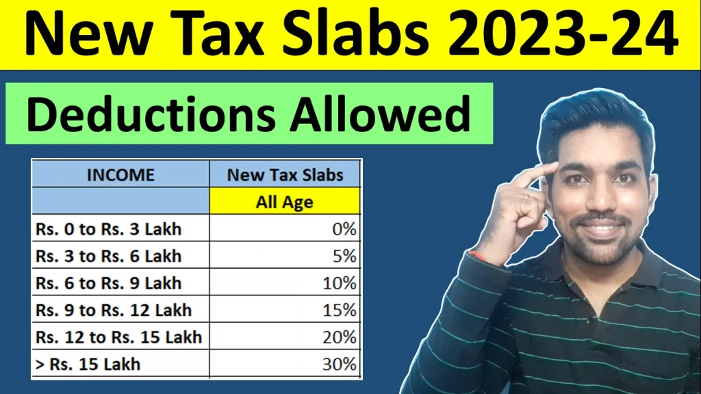 new tax slabs 2023-24 and deductions allowed video hindi
