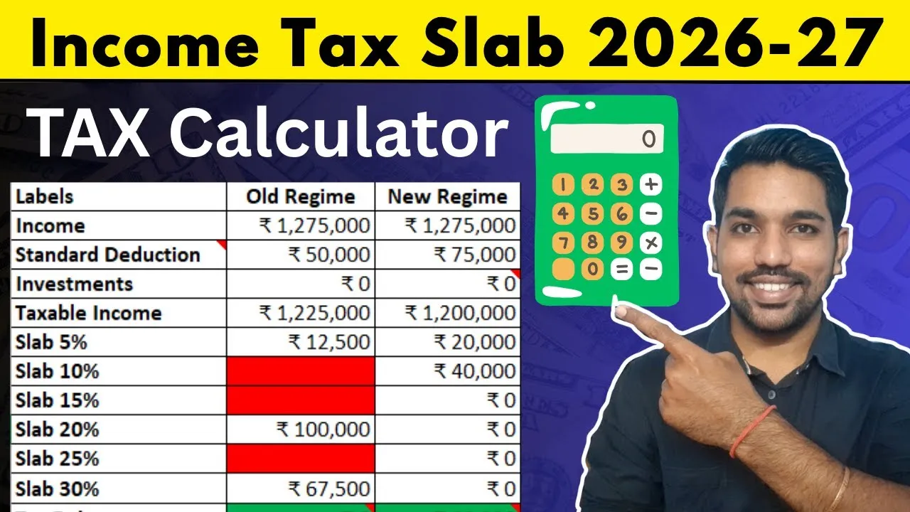 Income Tax Slab Rates FY 2026-27 – Old vs New Tax Regime - FinCalC Blog